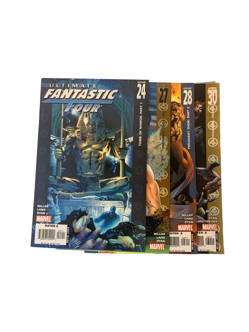 Ultimate Fantastic Four 24 27 28 30 Marvel Comic Lot Zombies Thor Namor 2005